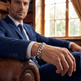 Men's Curb Link 14k Gold (46gram) or Platinum (74gram) 9.5mm Bracelet 8"