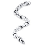 Men's Heavy Square and Round Link 14k Gold (66gram) or Platinum (107gram) 8mm Bracelet 8.5"