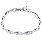 Men's Link 14k Gold (27gram) or Platinum (43gram) 5mm Bracelet 8.5"
