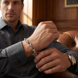 Men's Rolo Link 14k Gold (36gram) or Platinum (67gram) 8mm Bracelet 9"