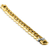 Men's Cuban Link 14k Gold (133gram) or Platinum (215gram) 16.5mm Bracelet 9.5"