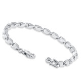 Men's Classic Solid Seed 14k Gold (29grams) or Platinum (47gram) 4mm Bracelet 8"
