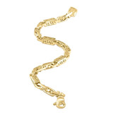 Men's Figaro Link 14k Gold (32gram) or Platinum (52gram) 5mm Link Bracelet 8.5"