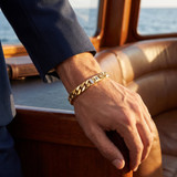 Men's Wide Curb Link 14k Gold (50 gram) or Platinum (90 gram) 10mm Bracelet 8.5"
