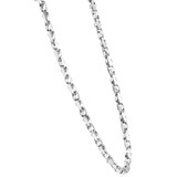 46 Gram Solid Heavy 18k White Gold Men's 4.5mm Link Chain Necklace 24" Length