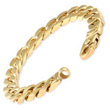 Men's Solid 14k Yellow Gold 70 grams Gold Cuban Link 10mm Heavy Masculine Bracelet 9"