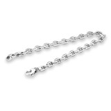 22 Gram Solid 18k White Gold Bracelet Men's 5.5mm Anchor Link Chain