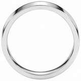 7mm Flat High Polished Wedding Band 10K White Gold