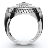 3/8Ct Men's Diamond Lion Head Pink Ring in 10k White or Yellow Gold