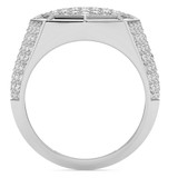 2 1/2Ct Diamond Men's Hexagon Pave Hip Hop Ring in 14k Gold