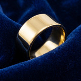 10mm Flat High Polished Wedding Band 10K Yellow Gold