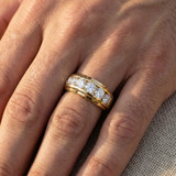 F/VS 4Ct Men's Diamond Ring in 10k Gold Lab Grown