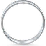 7mm Brushed Flat Platinum Mens Comfort Fit Wedding Band