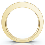 1Ct Diamond Channel Set Wedding Band Mens Ring 14k Yellow Gold Lab Grown