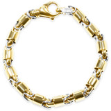 Men's Link 14k Gold (53gram) or Platinum (85gram) 8mm Bracelet 8.75"