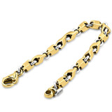 Men's Seed & Rolo Link 14k Gold (30gram) or Platinum (48gram) 5mm Bracelet 8.5"