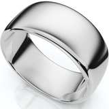 High Polished 9MM Dome Mens Wedding Band Ring Solid 10K White Gold