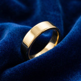 5mm Flat High Polished Wedding Band 10K Yellow Gold