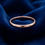2mm 14K Rose Gold Comfort Fit Plain Wedding Band