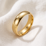 5mm Dome High Polished Wedding Band 14K Yellow Gold