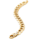 Men's Curb Link 14k Gold (76gram) or Platinum (126gram) 14mm Bracelet 9"