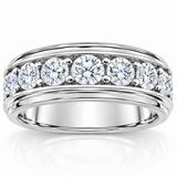 2Ct Diamond Men's Ring in 10k White or Yellow Gold 10-Stone