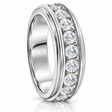 2Ct Diamond Men's Ring in 10k White or Yellow Gold 10-Stone