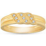 Mens 10k Yellow Gold Diamond Ring Anniversary Wedding Band