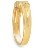 Mens 10k Yellow Gold Diamond Ring Anniversary Wedding Band