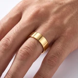 5mm Flat High Polished Wedding Band 14K Yellow Gold