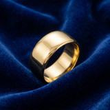 10mm Dome High Polished Wedding Band 14K Yellow Gold