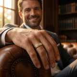 1/5ct Mens Diamond Ring 10K Yellow Gold