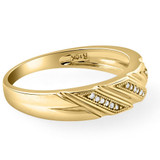 1/5ct Mens Diamond Ring 10K Yellow Gold