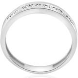 3/8ct Mens Princess Cut Diamond Polished Wedding Ring 14K White Gold