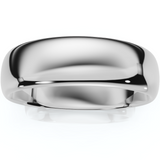 High Polished Dome 6MM Mens Wedding Band Ring 950 Platinum