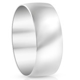 High Polished 8MM Mens Wedding Band Ring 950 Platinum