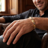 Men's Link 14k Gold (47gram) or Platinum (75gram) 7mm Bracelet 8.5"