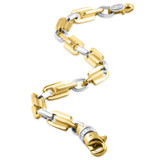 Men's Link 14k Gold (47gram) or Platinum (75gram) 7mm Bracelet 8.5"