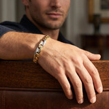 Men's Mariner & Figaro Link 14k Gold (44gram) or Platinum (71gram) 7.5-9.5mm Bracelet 8.5"