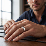 6mm Flat High Polished Wedding Band 950 Platinum