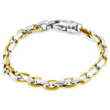 Men's 14k Gold (39gram) or Platinum (63gram) 6mm Link Bracelet 8.25"