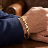 Men's Link 14k Gold (45gram) or Platinum (73gram) 7mm Bracelet 8.5"