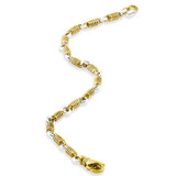 Men's Designer 14k Gold (21gram) or Platinum (34gram) 4mm Link Bracelet 8.5"
