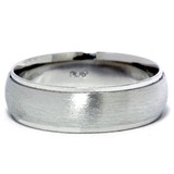 Mens 950 Platinum 6mm Brushed Wedding Band Ring New Mens 950 Platinum 6mm Brushed Wedding Band Ring New