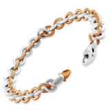 Men's Link Rolo 14k Gold (40gram) or Platinum (65gram) 9mm Bracelet 8"