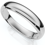 4mm Dome High Polished Wedding Band 950 Platinum Ring