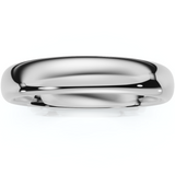 4mm Dome High Polished Wedding Band 950 Platinum Ring
