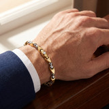 Men's Designer Seed Link 14k Gold (47gram) or Platinum (76gram) 7.5mm Bracelet 8.75"