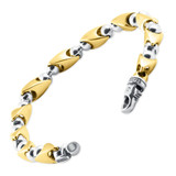 Men's Designer Seed Link 14k Gold (47gram) or Platinum (76gram) 7.5mm Bracelet 8.75"