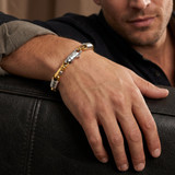 Men's Link 14k Gold (69gram) or Platinum (111gram) 7.5-8.5mm Bracelet 8.5"